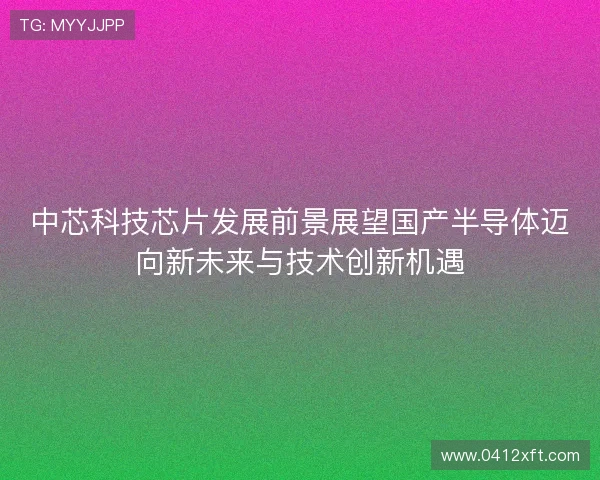 中芯科技芯片发展前景展望国产半导体迈向新未来与技术创新机遇